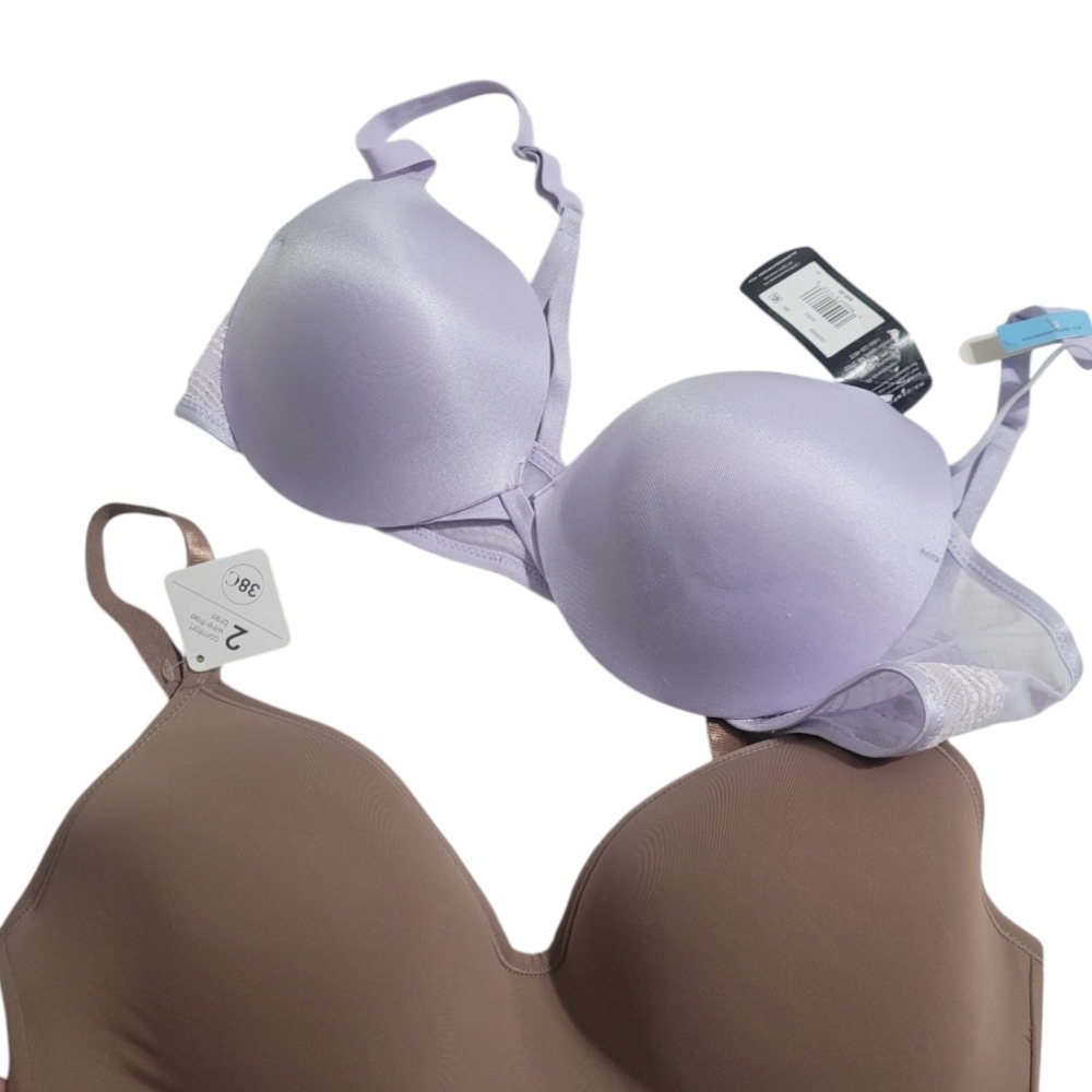 Lavender and Brown Bras Set